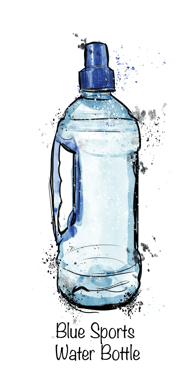 Blue Sports Water Bottle