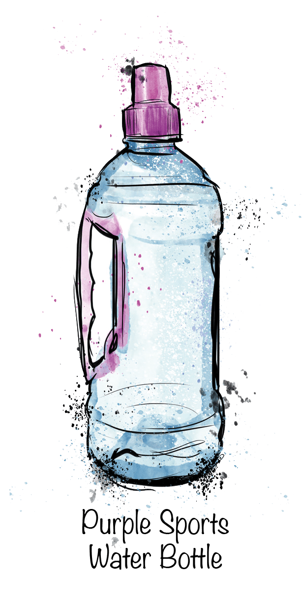 Purple Sports Water Bottle