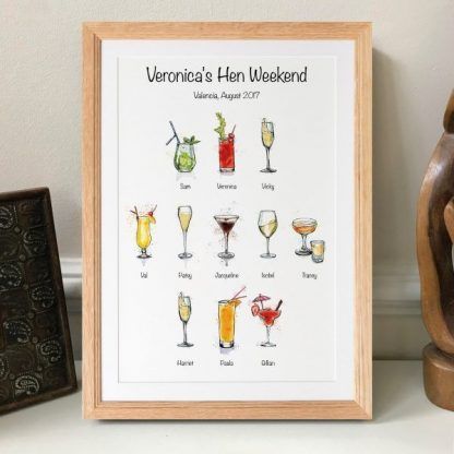 A3 Drinks Large Group Framed - Image 3