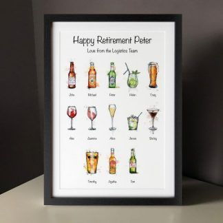 A3 Drinks Large Group Framed