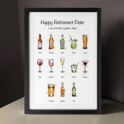 A3 Drinks Large Group Framed