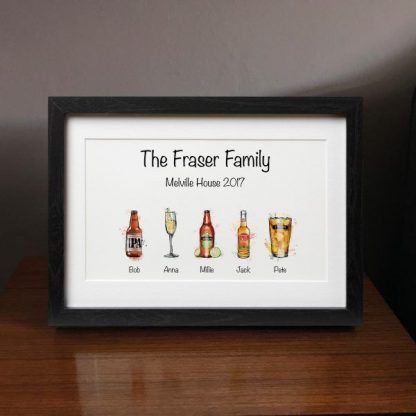 A4 Drinks Print - Framed