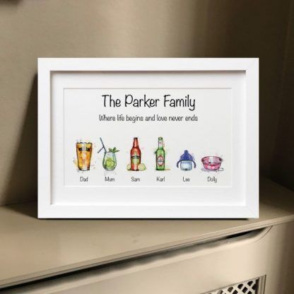 A4 Drinks Print Framed - Image 2