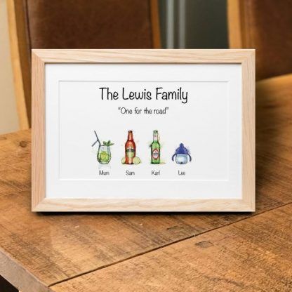 A4 Drinks Print - Framed - Image 2