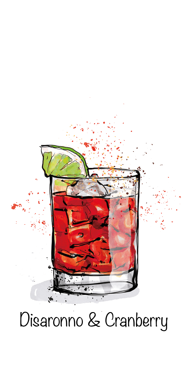 Disaronno and Cranberry