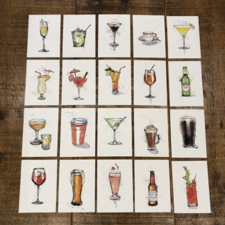 20 Cocktails and Drinks Postcards