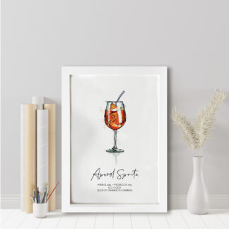 Aperol Spritz Cocktail Print