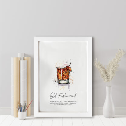 Old Fashioned Cocktail Print