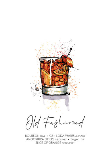 Old Fashioned Cocktail Print - Image 2