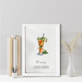 Pimms Cocktail Print