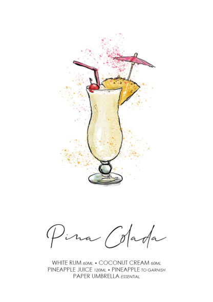 Pina Colada Cocktail Print - Image 2