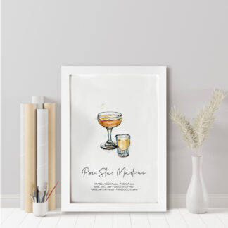 Porn Star Martini Cocktail Print